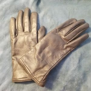 Gold Leather Thinsulate Winter Gloves SzS